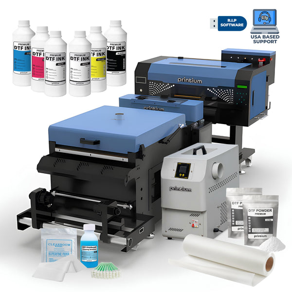 P200 13" 2 Head DTF Printer & P400 DTF Powder Shaker Dryer & P50H Smoke Extract Filter Purifier All-in-One DTF Printing Bundle