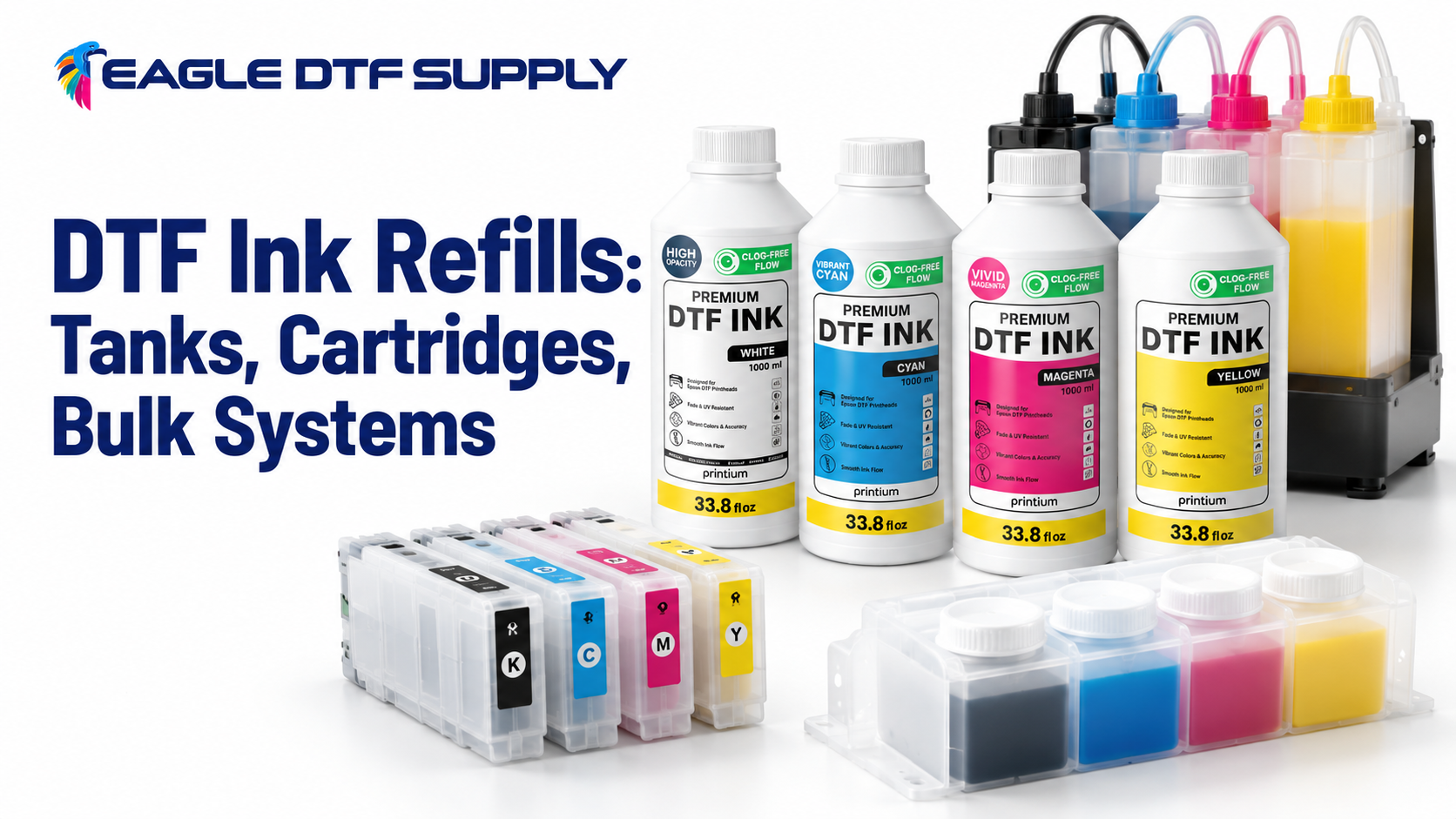 DTF Ink Refills: Tanks, Cartridges, Bulk Systems