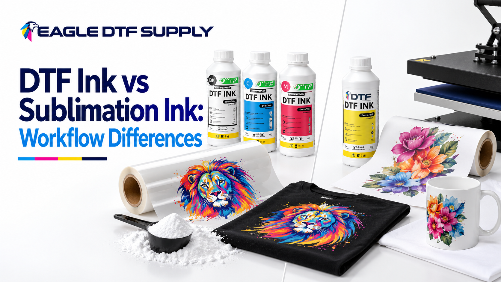 DTF Ink vs Sublimation Ink: Workflow Differences