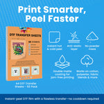 Premium Plus A4 DTF Film Sheets - 8.3" x 11.7" 50 Pack