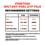 Sample | Premium Instant Peel DTF Film - 23.6" x 66'