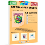 Premium A4 DTF Film Sheets - 8.3" x 11.7" 50 Pack