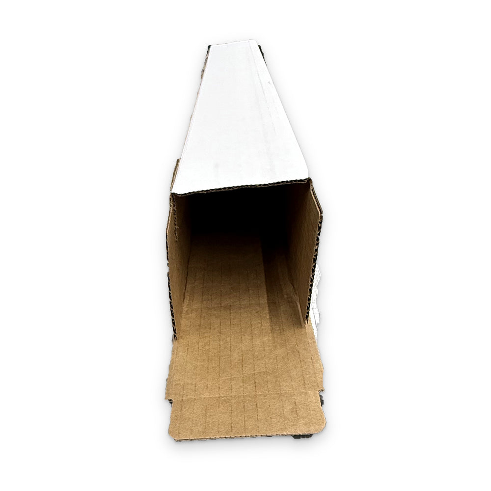 Pre-Assembled Square Shipping Tubes 3" x 3" x 25" for DTF Film & Gang Sheet Rolls – Ready to Use, Just Close the Ends - White Corrugated (Pack of 30)