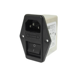 Switched IEC Socket with EMI Filter and Fuse Holder
